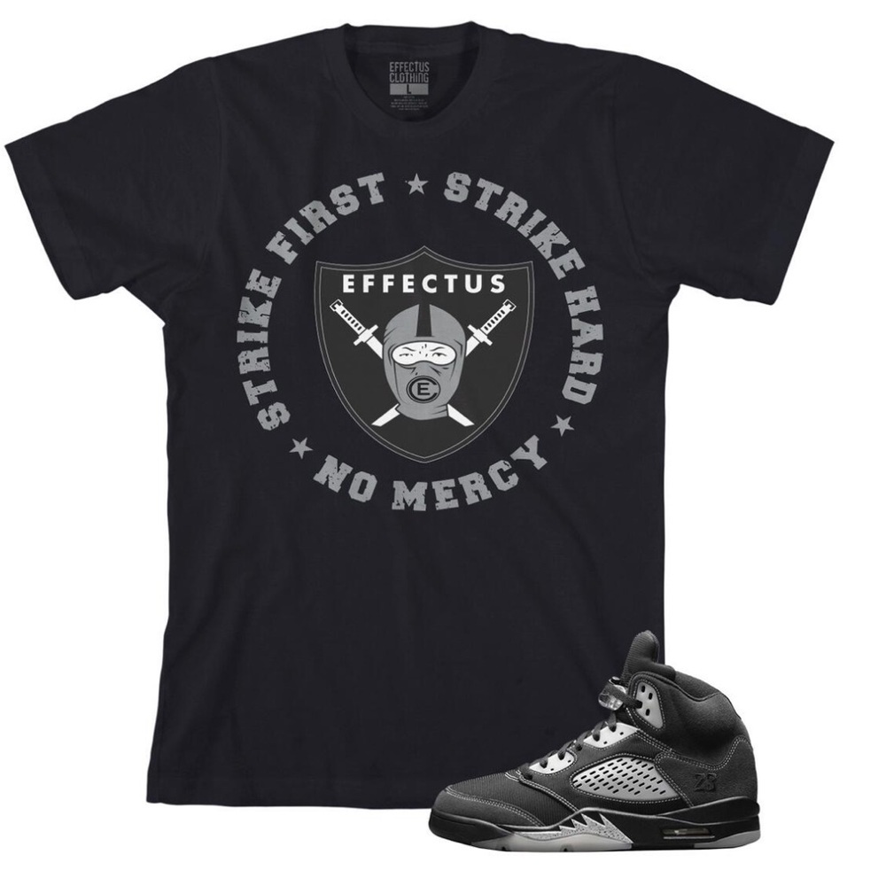 Mens Black Raiders Design Tee Shirt